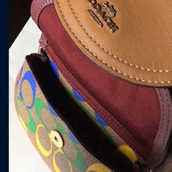 Coach 🌈Pennie Small Rainbow Signature Backpack/FREE shirt & tights w purchase - Picture 14 of 16